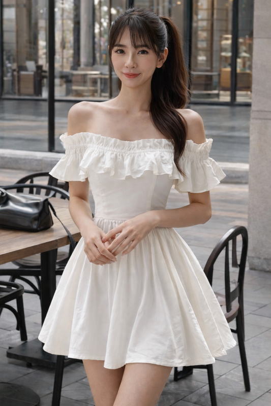 Princess Pleat A-Line Dress