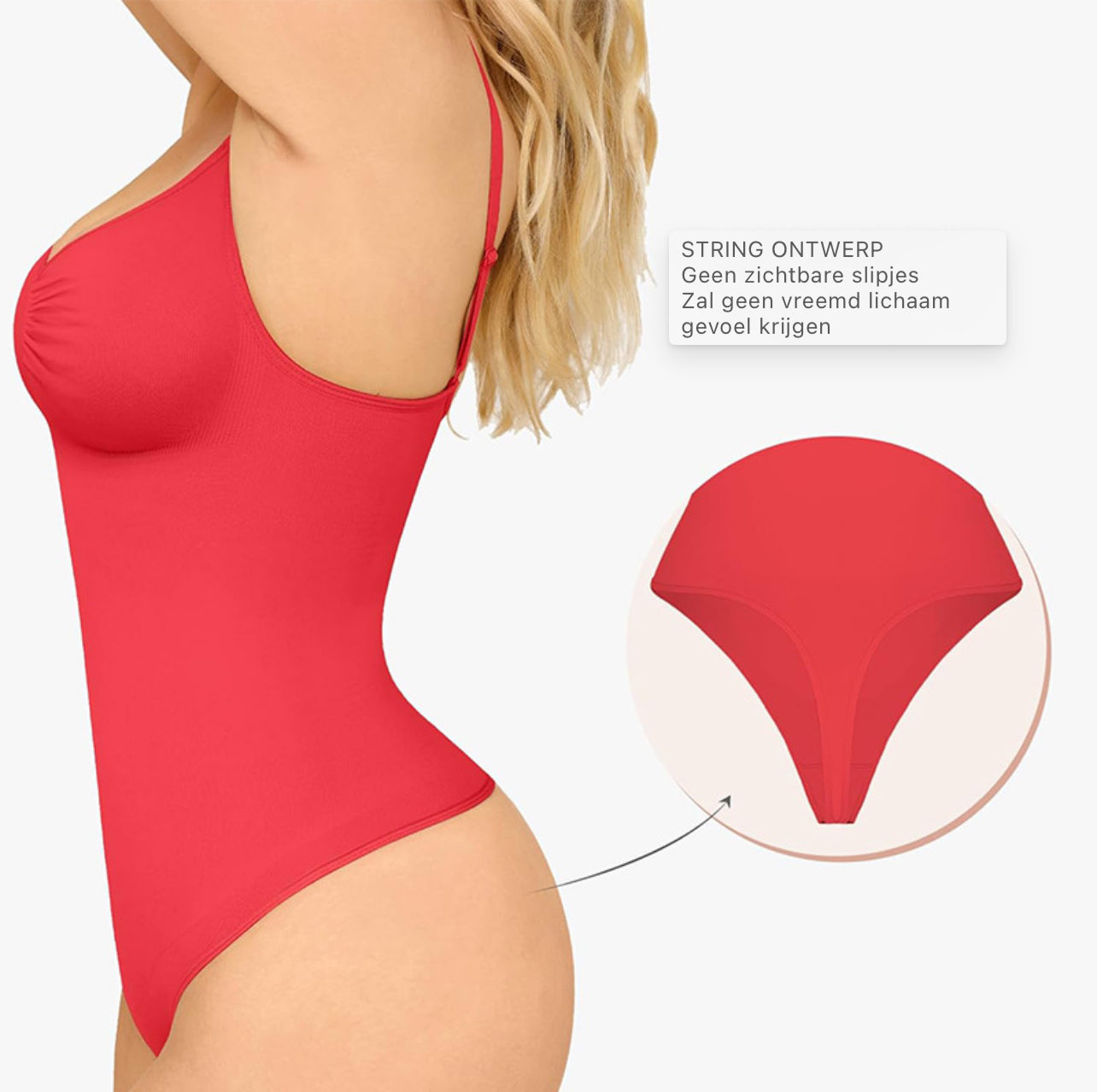 Stringontwerp shapewear zonder zichtbare slipranden, comfortabel design