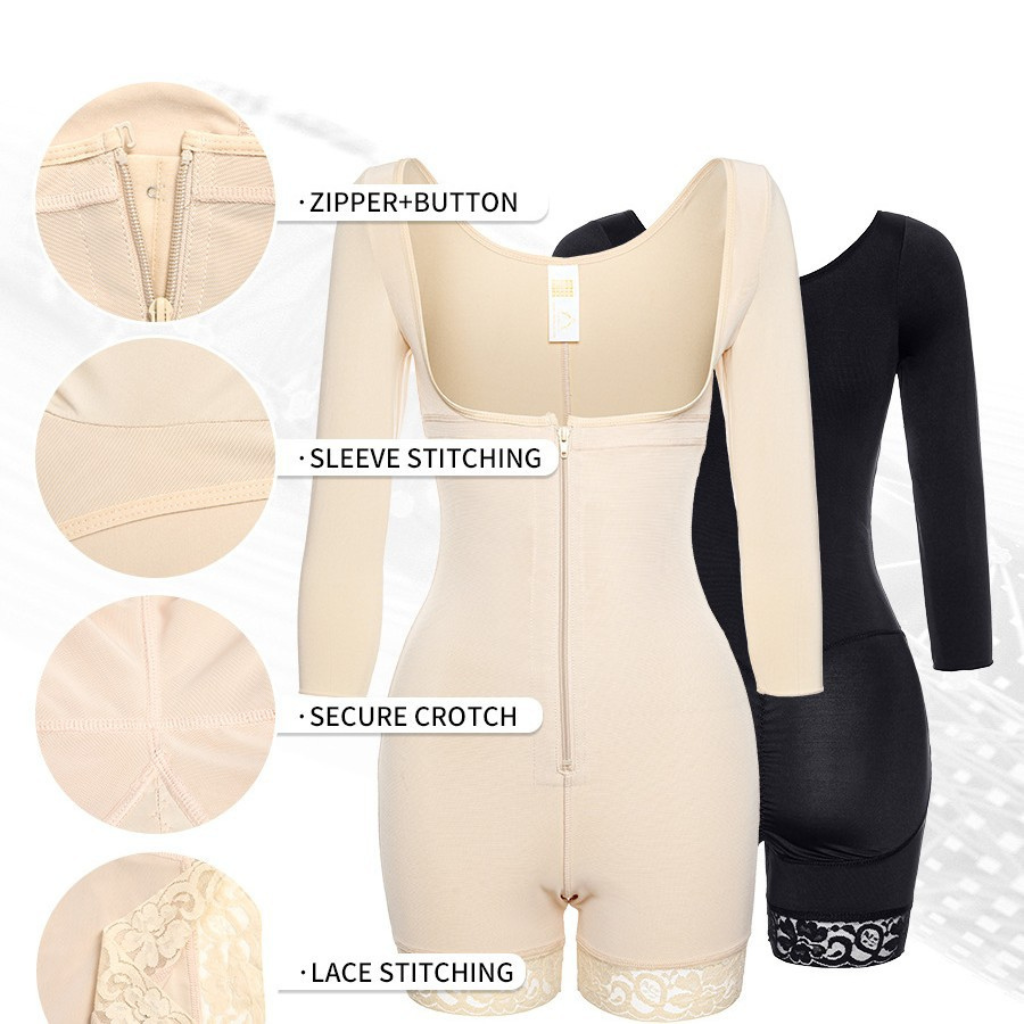 Long Sleeve Sculpting Zipper Bodysuit