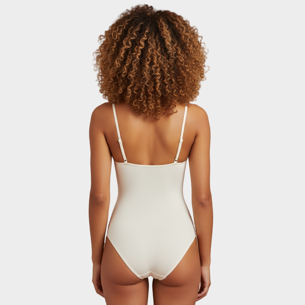 de model was lichtbruin met krullen